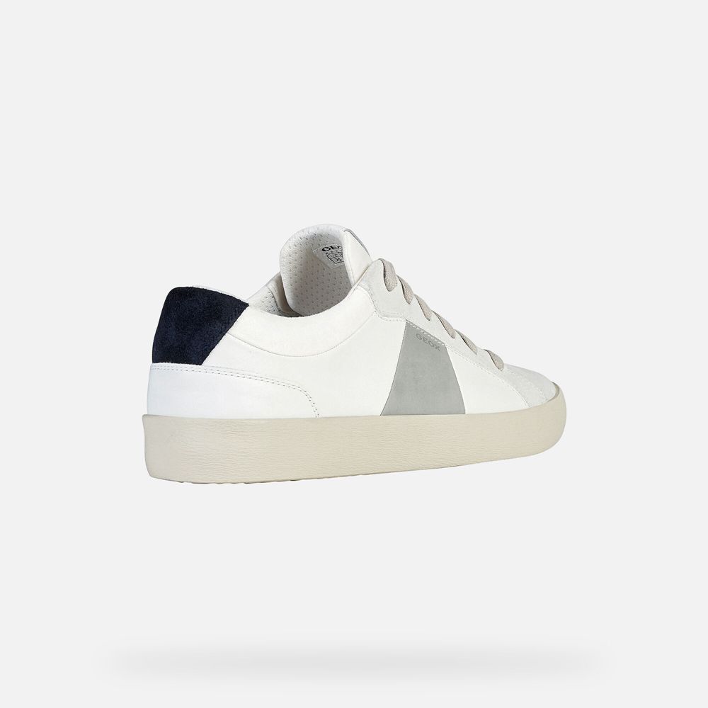 Geox Erkek Spor Ayakkabı Beyaz/Gri - Warley - LTZ-758243